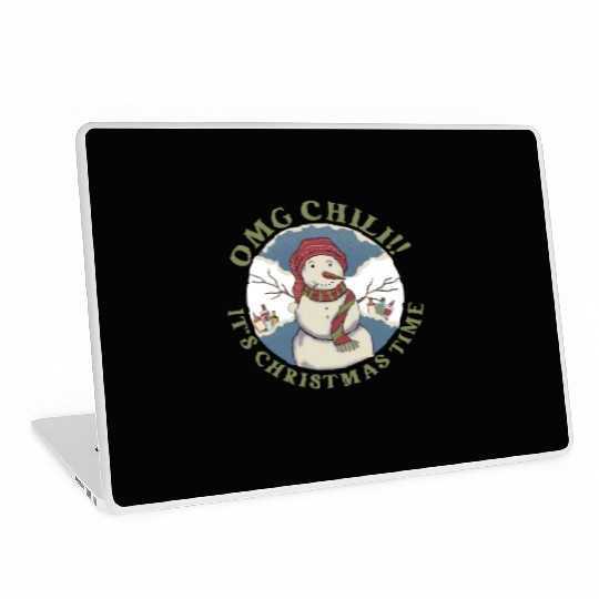 Omg Chili!! It's Christmas Time Apparel Laptop Skins