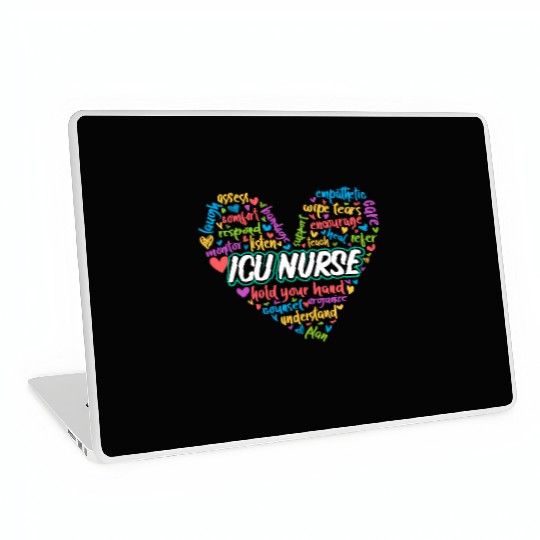 ICU Nurse Heart Laptop Skins
