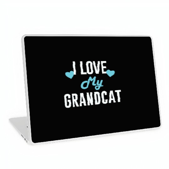 I Love My Grandcat | Cat Lovers Laptop Skins