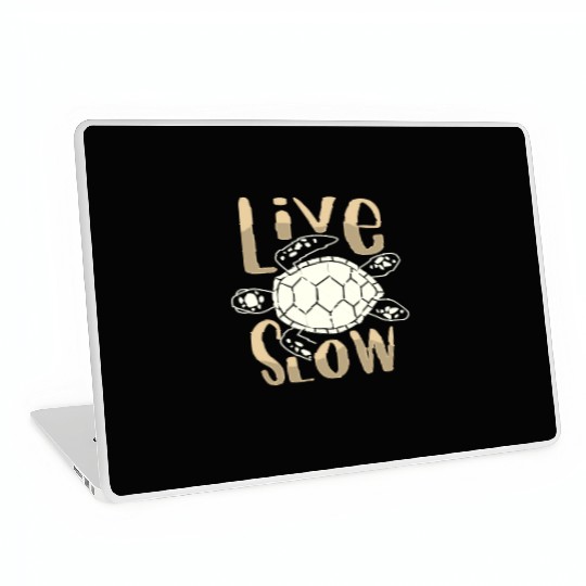 Relax and Live Slow Sea Turtle Beachy Vacation Laptop Skins