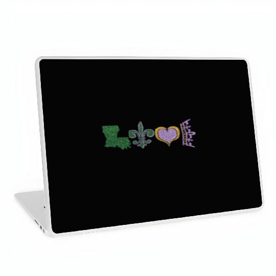 Party Festival Parade Beads Love Mardi Gras Laptop Skins