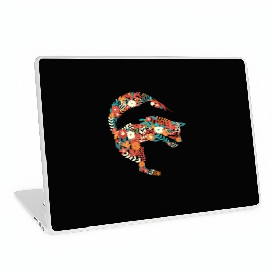 Fox Laptop Skins Hippie Fox Made of Flowers Red Fox Gir