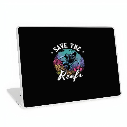 Marine Biology Save The Reefs Underwater Ecology Laptop Skins