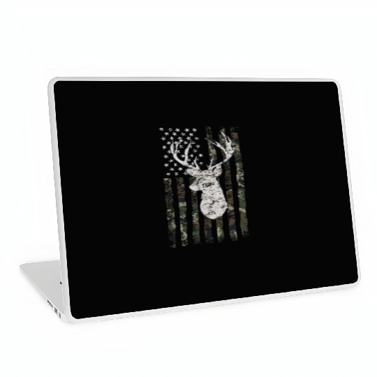 Buck Deer Hunting Camouflage Flag Hunter Laptop Skins