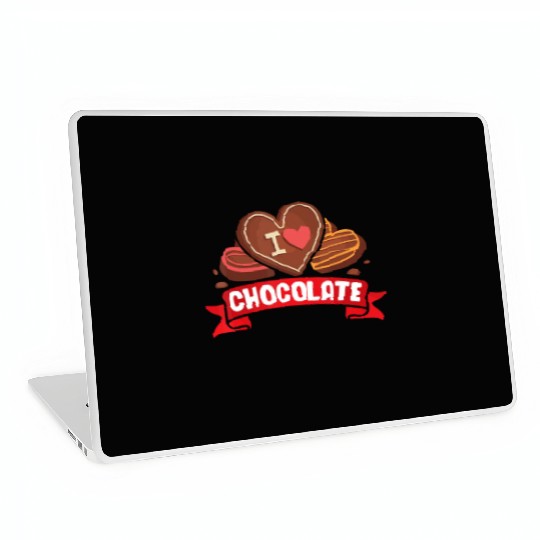 I Love Chocolate Sweets Candy Chocolate Bar Laptop Skins