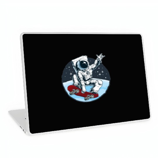 Skateboarding Astronaut Laptop Skins
