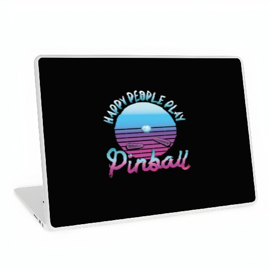 Happy People Play Pinball Retro 80s Laptop Skins