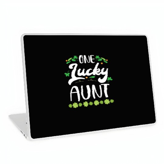 One Lucky Aunt Irish Shenanigan St. Patricks Day Laptop Skins