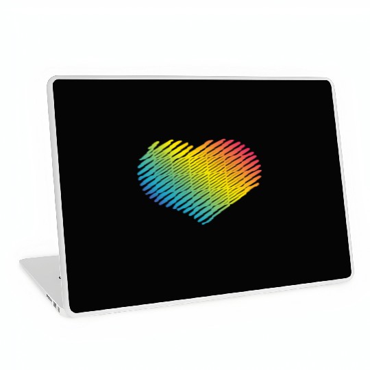 Rainbow Heart (Love / Scribble / PNG) Laptop Skins