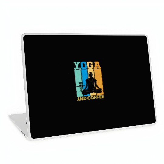 Yoga and coffee Laptop Skins