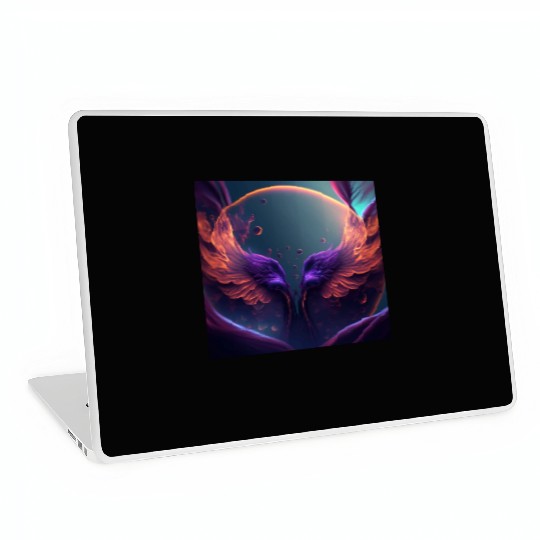 Flaming phoenix wings Laptop Skins