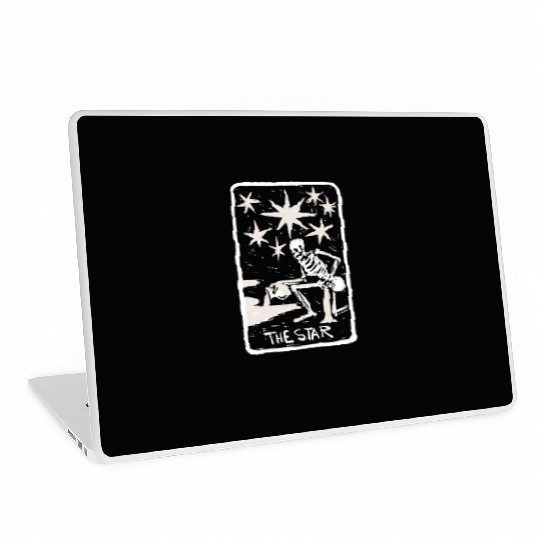 The Star Skeleton Skull Tarot Card Laptop Skins
