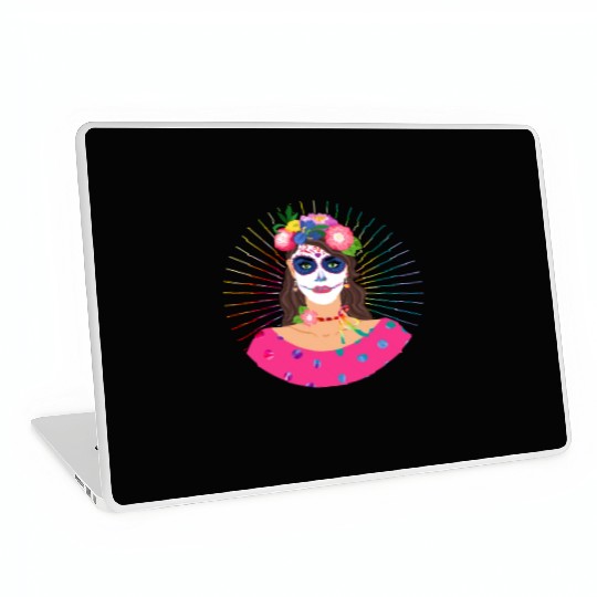 Dia De Los Muertos Laptop Skins, Little Girl Sugar Skull
