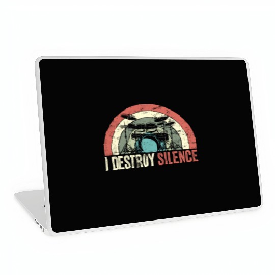 I Destroy Silence Drummer Band Music Beat Drum Laptop Skins