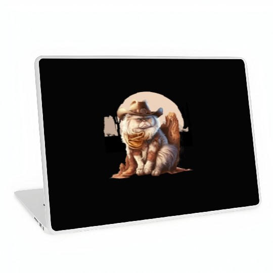 Cat Cowboy Hat meow Cowboy Cat Meme Laptop Skins