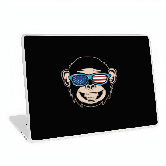 Chimpanzee Monkey Orangutan Monkey Head Laptop Skins