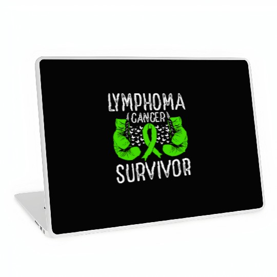 Lymphoma Cancer Survivor Awareness Ribbon Gloves Laptop Skins