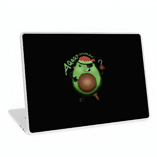 Avocado Pirate - character design Laptop Skins