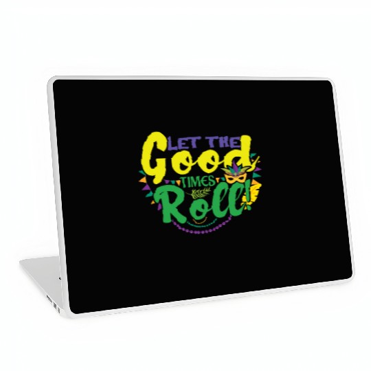 Mask Roll Mardi Festival Parade Beads Mardi Gras Laptop Skins