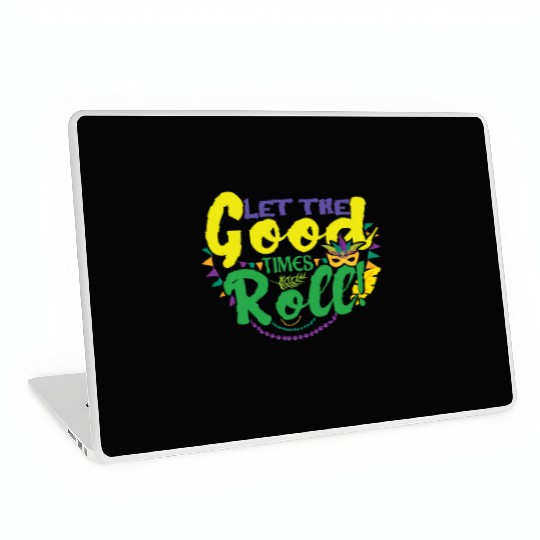 Mask Roll Mardi Festival Parade Beads Mardi Gras Laptop Skins