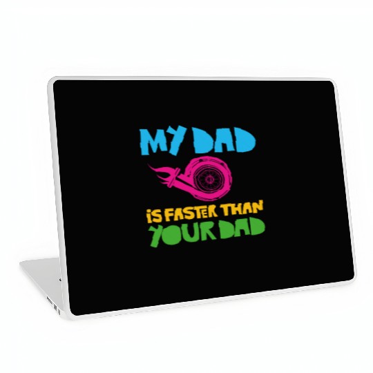 Drag Racing Race Car Dad Son Laptop Skins