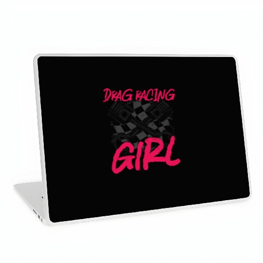 Drag Racing Race Car Girl Vintage Laptop Skins