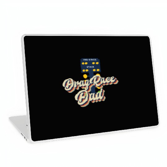 Drag Racing Race Car Dad Retro Laptop Skins