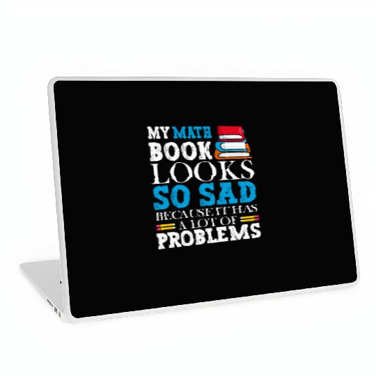 A Math Book Looks So Sad Because Of Problems Laptop Skins