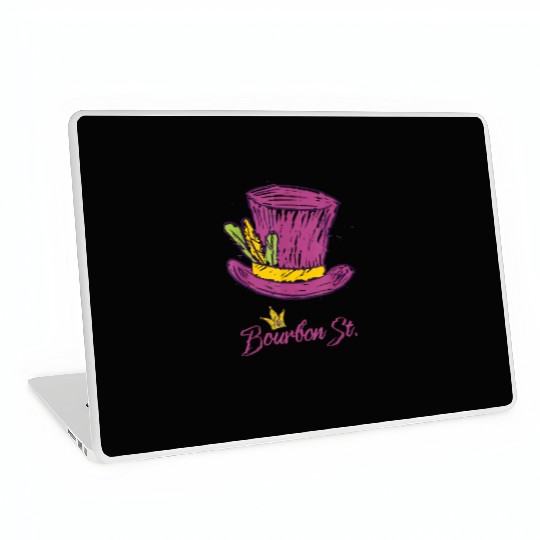 Bourbon Street Mardi Gras New Orleans French Quart Laptop Skins