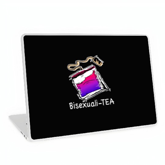 Bisexualitea Funny Bisexual Tea Bag Bi Pride Color Laptop Skins