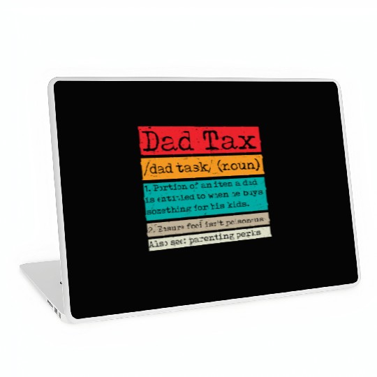 Vintage Dad Tax Definition Men Funny Father's Day Laptop Skins