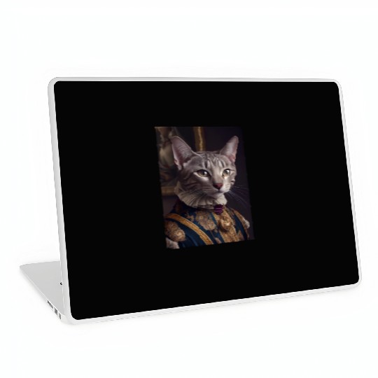 Egyptian Mau Cat Breed Portrait Royal Renaissance Laptop Skins