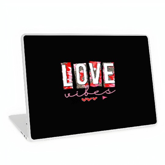 Leopard print cheetah Love Vibes Laptop Skins Cupids Arrow