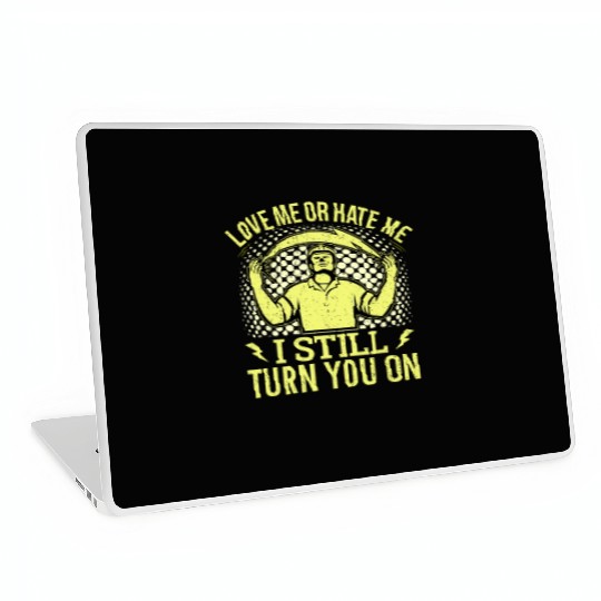 Funny Electrical Lineman Saying Thank A Lineman Laptop Skins
