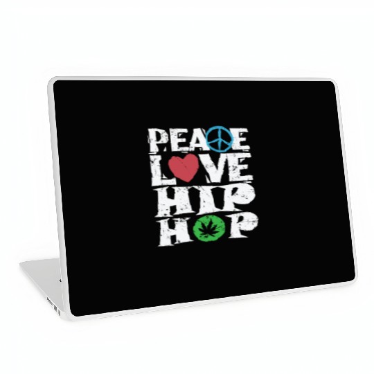Peace Love Hip Hop Music Direction Rap Laptop Skins