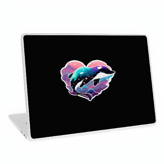 Orca Is My Valentine, Love Hearts Orca Valentines Laptop Skins