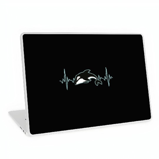 Orca Whale Heartbeat Laptop Skins
