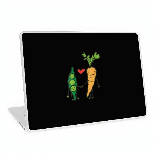 womens carrot and peas v neck Laptop Skins