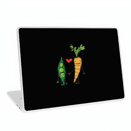 womens carrot and peas v neck Laptop Skins