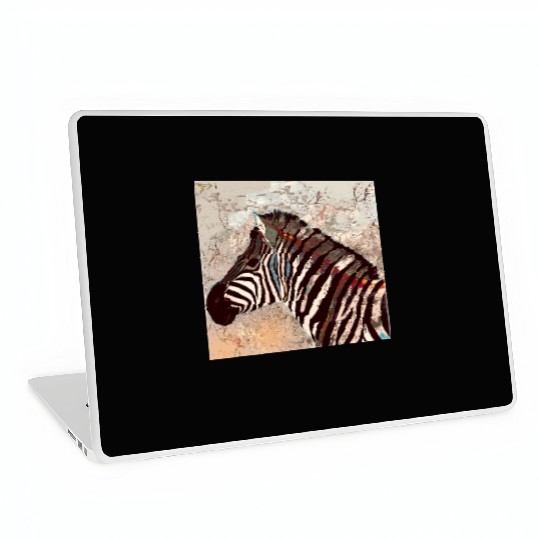 Zebra with neon colors Laptop Skins