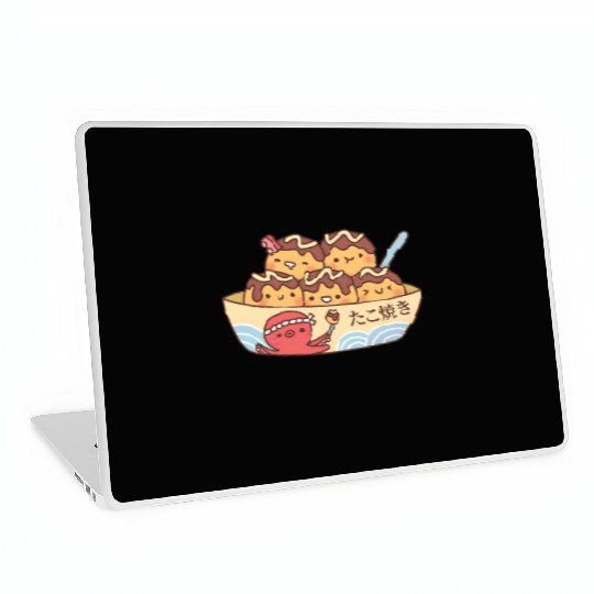 Kawaii Japanese Food Takoyaki Octopus Balls Laptop Skins