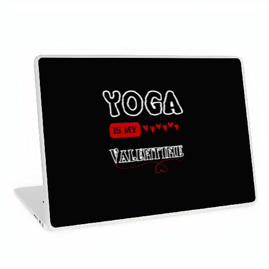 yoga is my valentine Laptop Skins