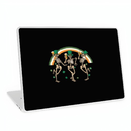 skeleton patricks day dancing Laptop Skins