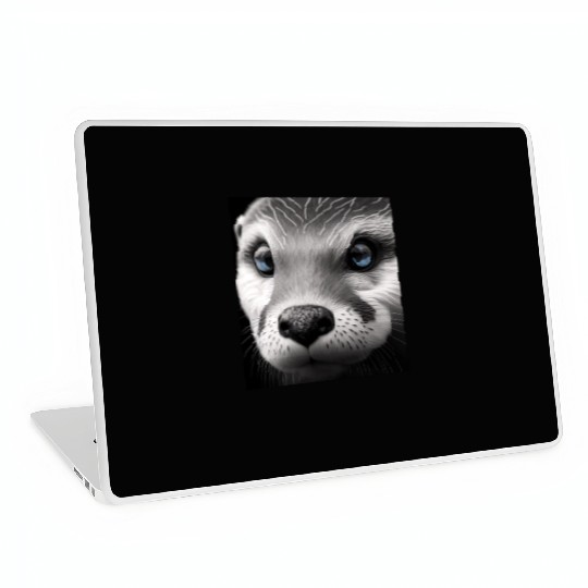 Fashionable Otter Design Cool Sea Otter With Blue Laptop Skins