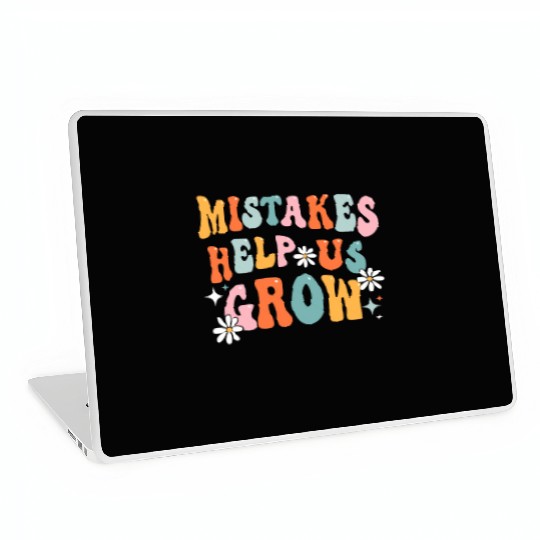 Groovy Growth Mindset Positive Retro Teacher Back Laptop Skins