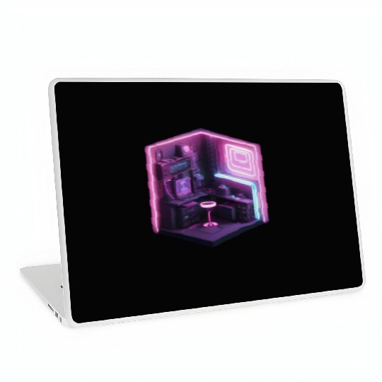 Isometric Modern Room Cube Laptop Skins