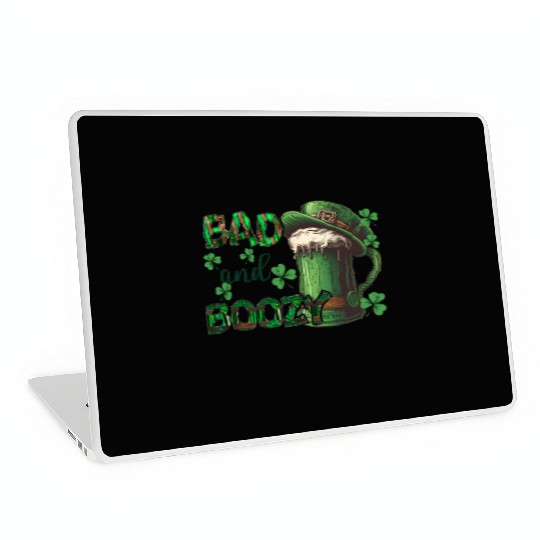 Mens St Patricks Day Irland Irish Green Shamrock Laptop Skins