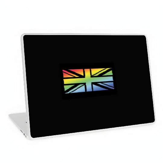 Union Jack / Rainbow Flag (Britain / UK / Poster) Laptop Skins