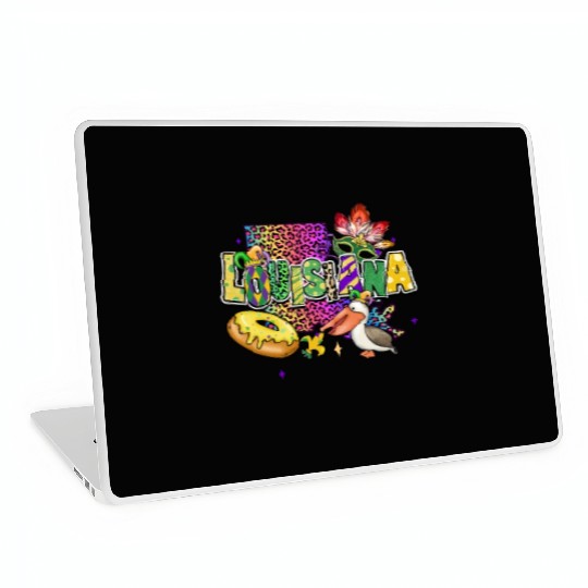 New Orleans Men Women Louisiana Mardi Gras Outfit Laptop Skins