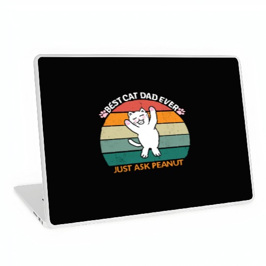 Peanut's Proud Cat Dad: The Best Dad Ever Laptop Skins